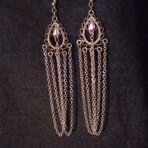 Elegant Silver Chandelier Earrings